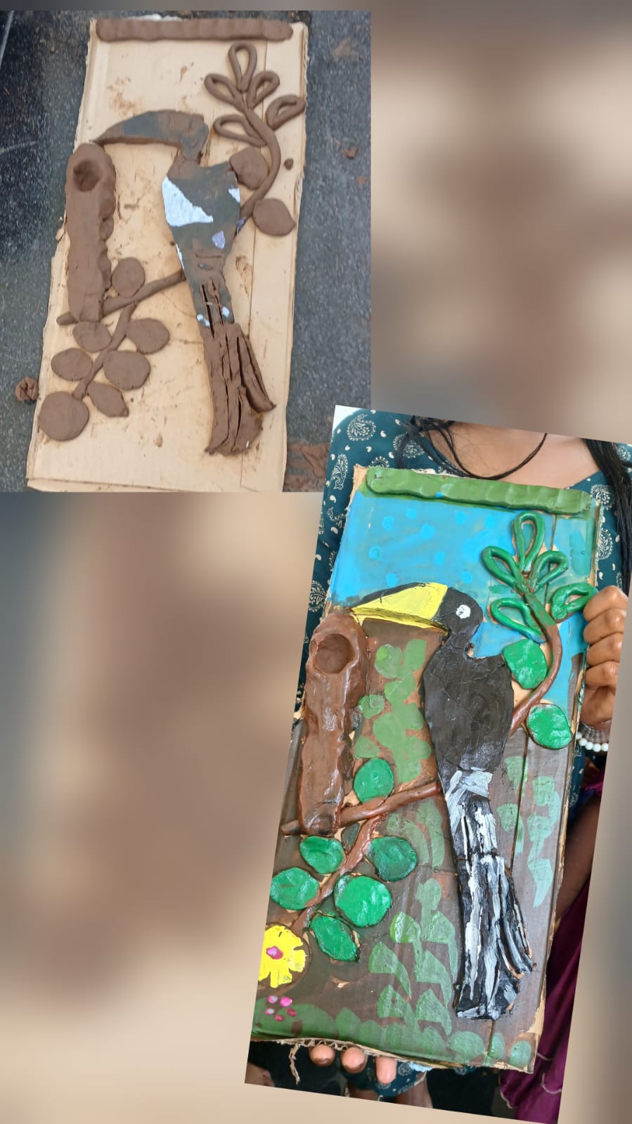 ಮಣ್ಣಿನಿಂದ ಪಕ್ಷಿ ಮಾಡುವ ಚಟುವಟಿಕೆ